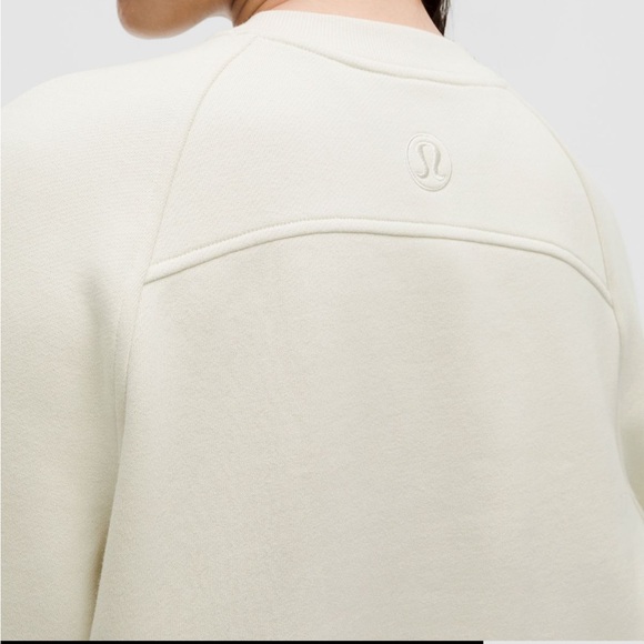 Lululemon scuba oversized wordmark cream Sweatshirt m/l - Picture 4 of 9